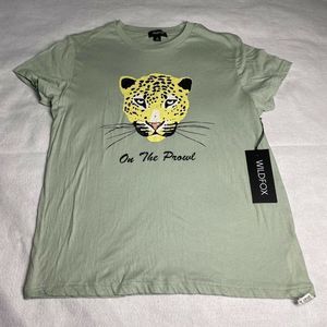 WILDFOX On The Prowl T-Shirt Leopard Women Size S